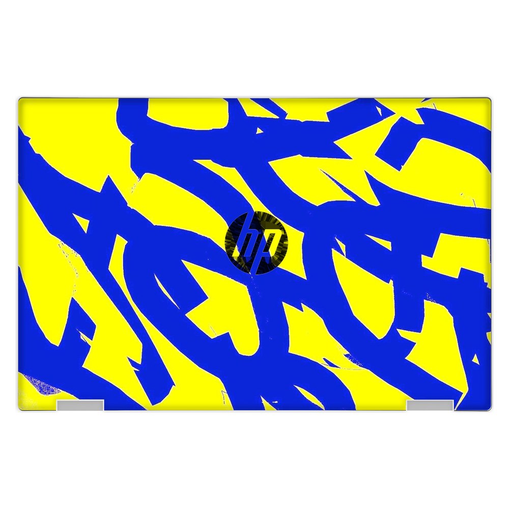 Hp Pavilion X360 11 - AD026TU, AD104TU laptop skin - Yellow Abstract Flow