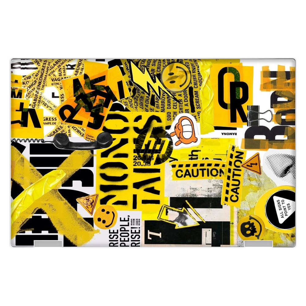 Hp Elite X2 1013 G3 laptop skin - Yellow Alert