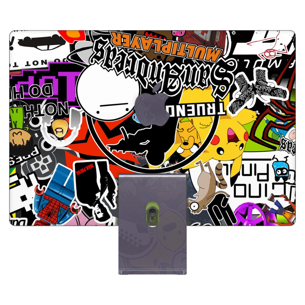 Apple iMac 24 (2021) laptop skin - 90s Doodle