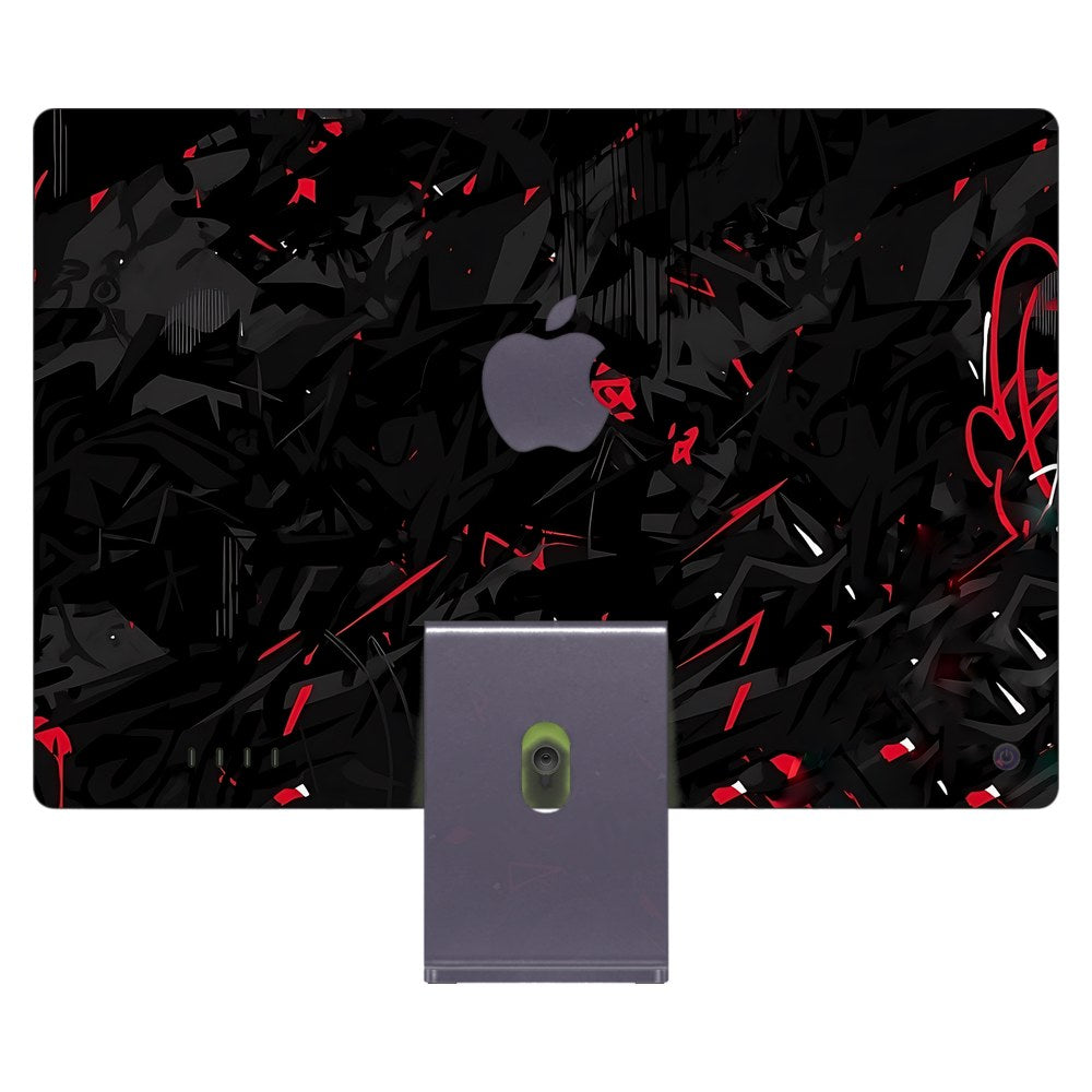 Apple iMac 24 (2021) laptop skin - Abstract Crimson