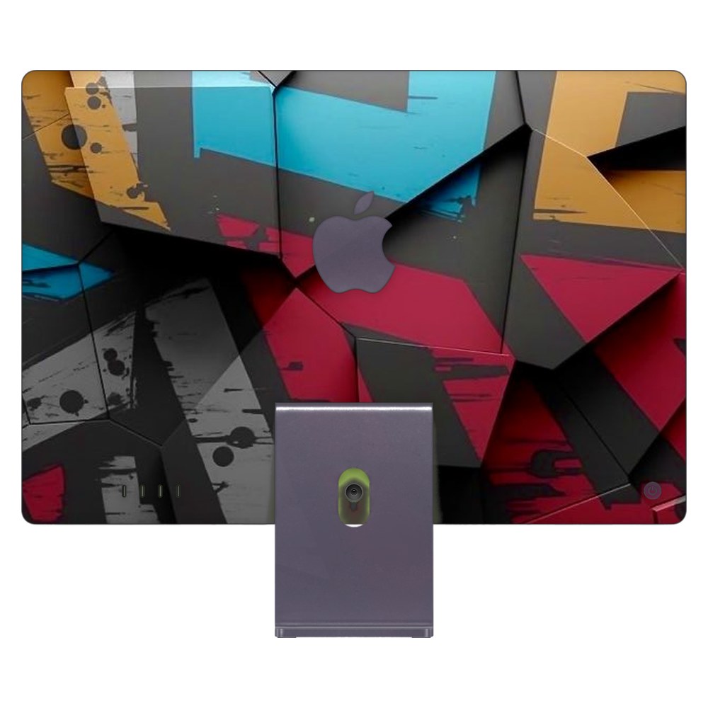 Apple iMac 24 (2021) laptop skin - Angled Blocks