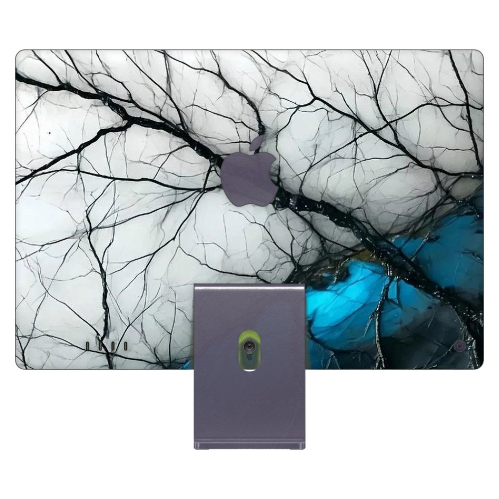 Apple iMac 24 (2021) laptop skin - Blue Ice Fractal