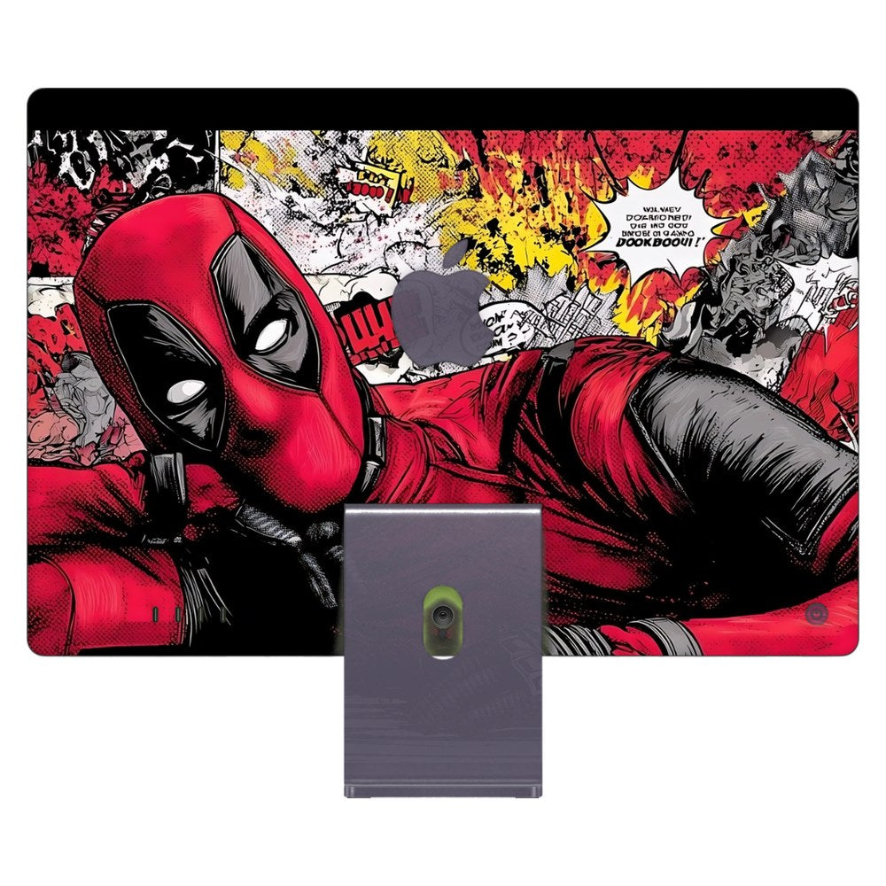 Apple iMac 24 (2021) laptop skin - Crimson Comic