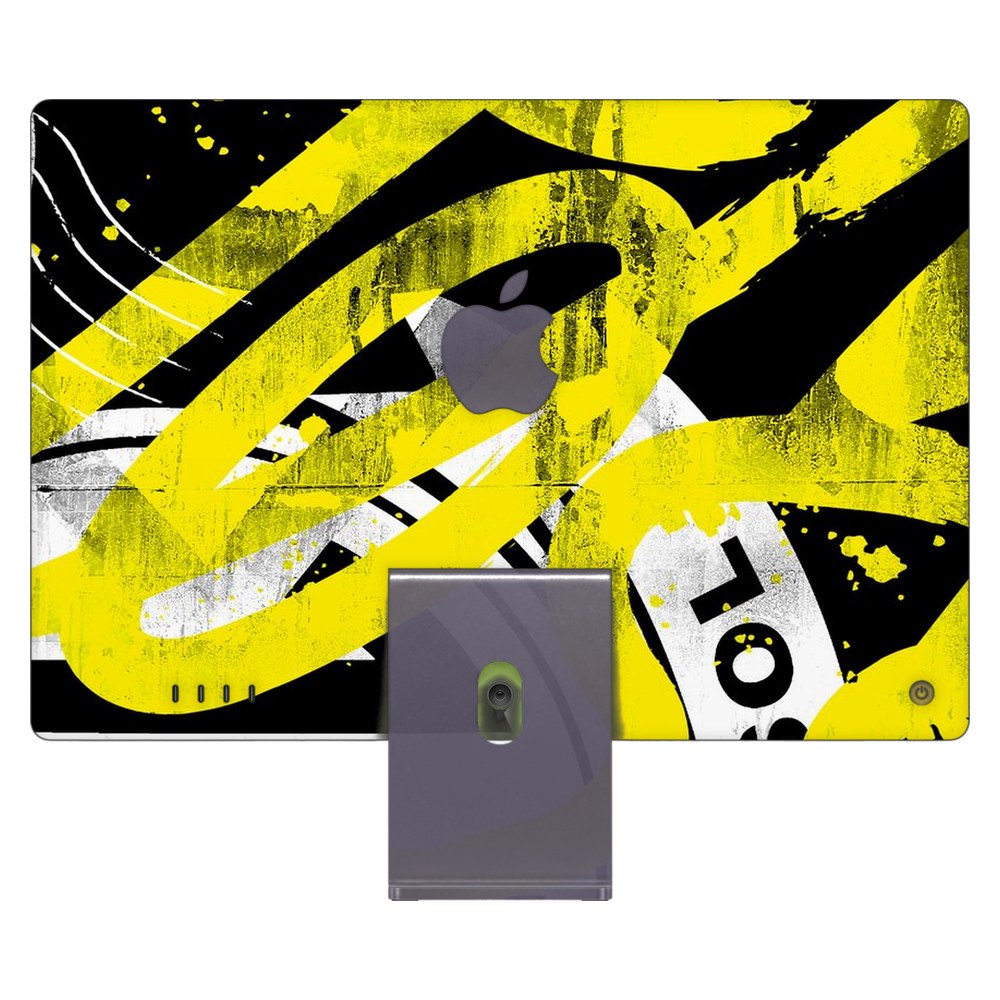 Apple iMac 24 (2021) laptop skin - Distressed Yellow Textures