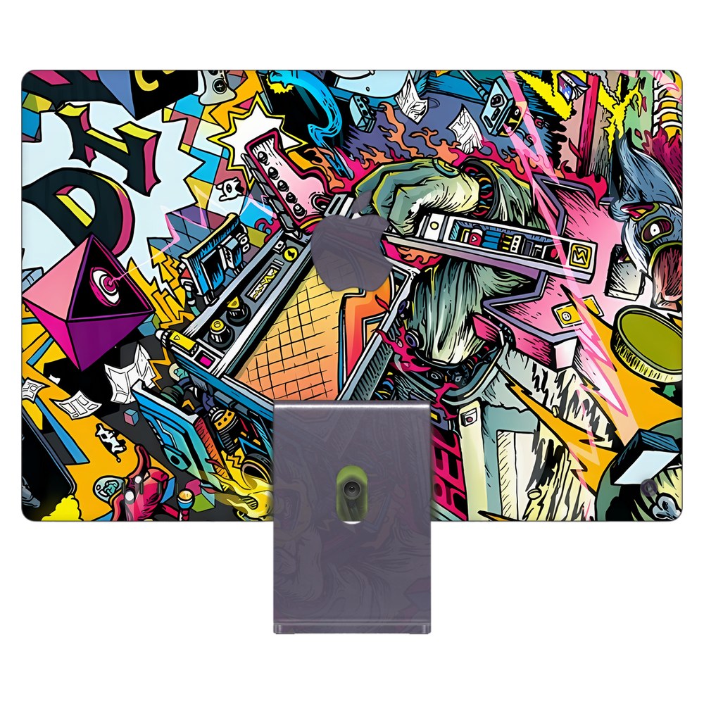 Apple iMac 24 (2021) laptop skin - Dizzy Doodles