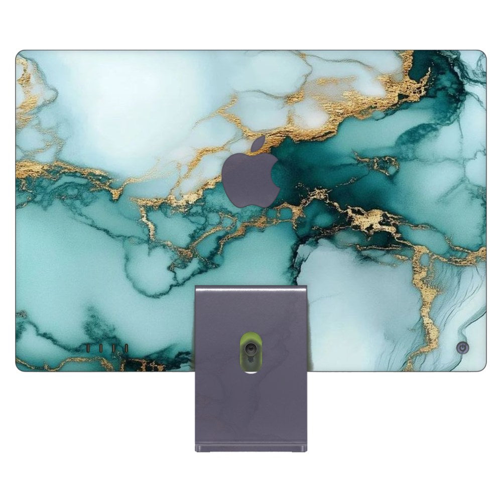 Apple iMac 24 (2021) laptop skin - Emerald Fluid Art