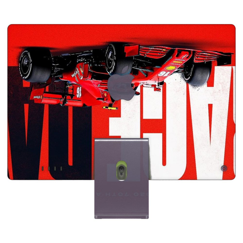 Apple iMac 24 (2021) laptop skin - Ferrari Racing Graphic Red