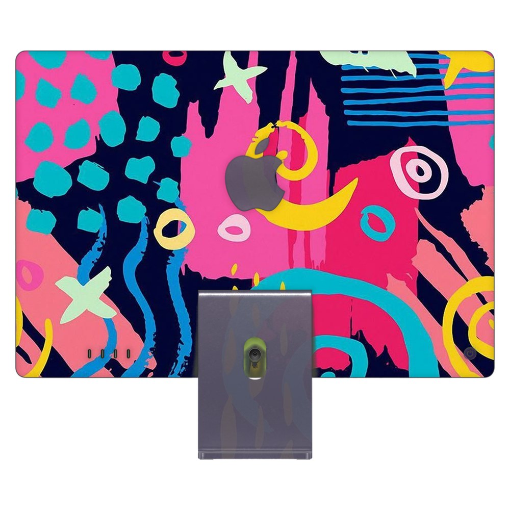 Apple iMac 24 (2021) laptop skin - Geometric Neon Graphic