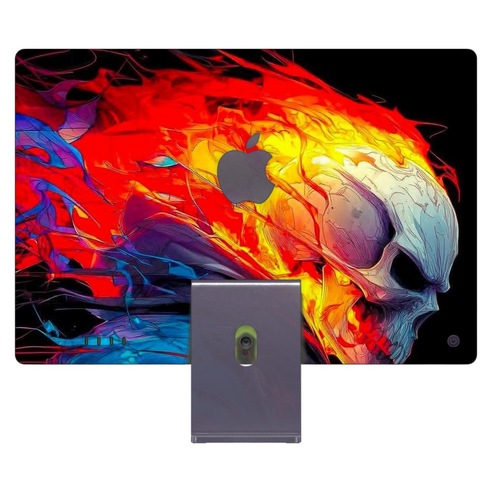 Apple iMac 24 (2021) laptop skin - Ghost Rider Inferno