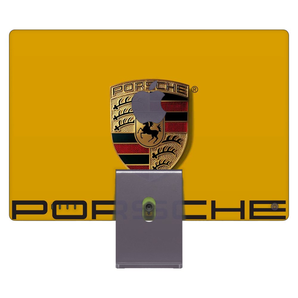 Apple iMac 24 (2021) laptop skin - Golden Porsche
