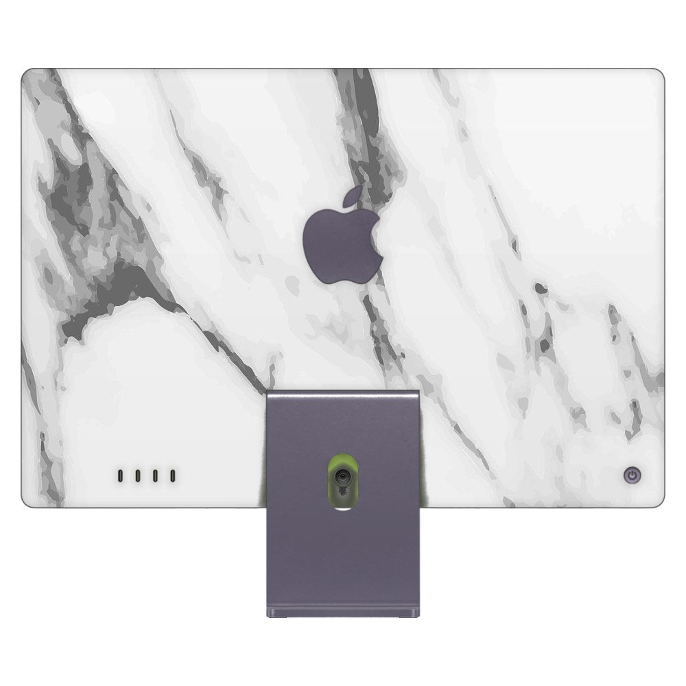 Apple iMac 24 (2021) laptop skin - Marble White