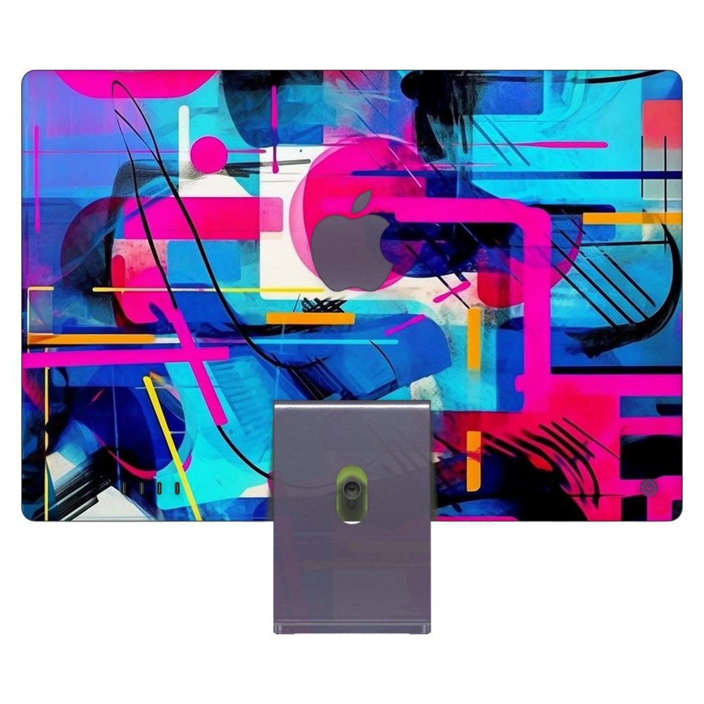 Apple iMac 24 (2021) laptop skin - Modern Geometric Fusion