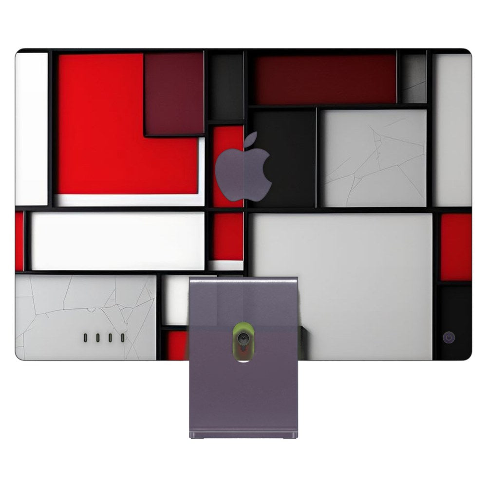 Apple iMac 24 (2021) laptop skin - Mondrian Inspired Block Art