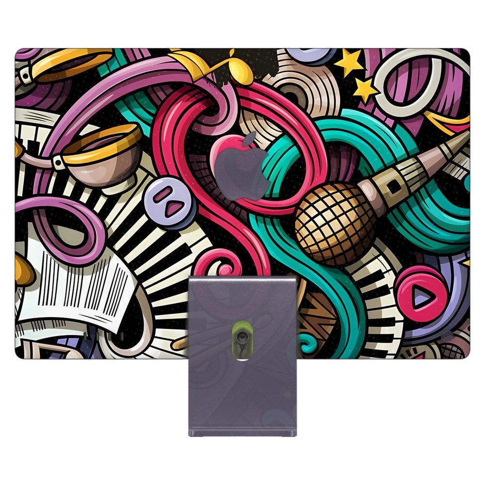 Apple iMac 24 (2021) laptop skin - Music Doodle