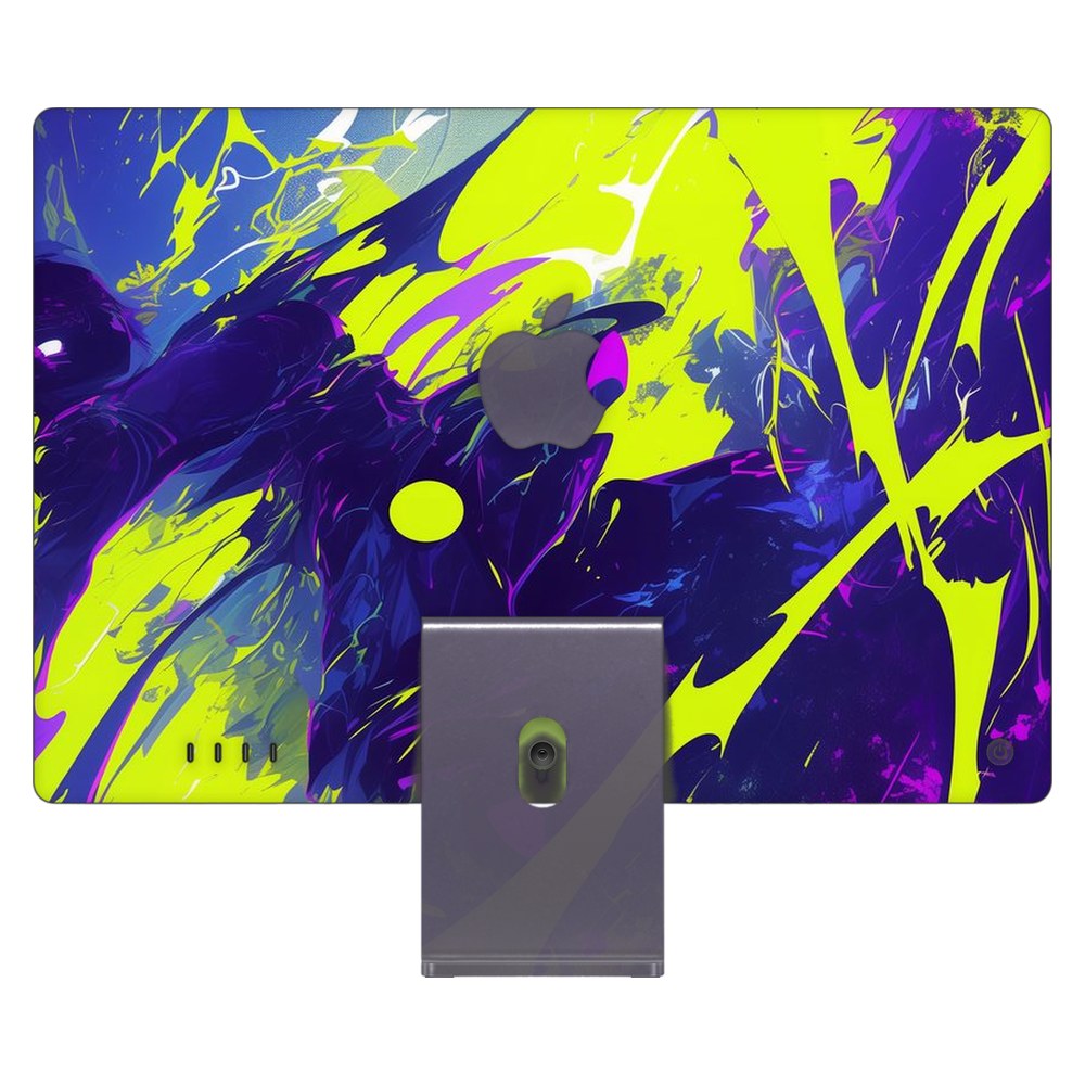 Apple iMac 24 (2021) laptop skin - Neon Paint Explosion