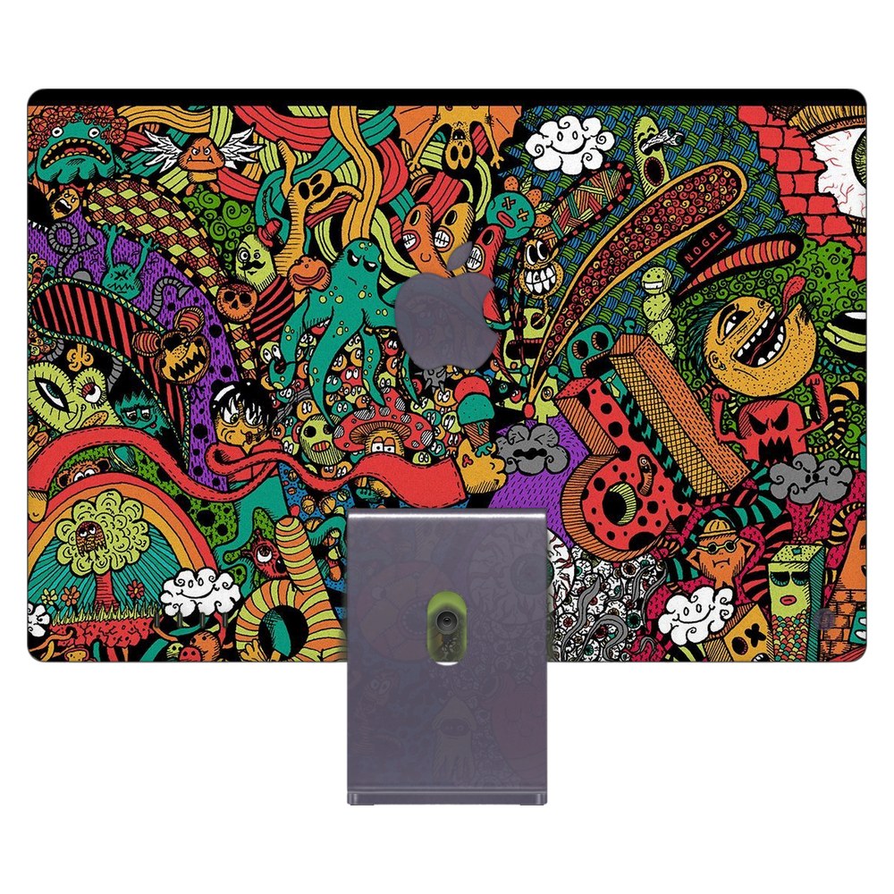 Apple iMac 24 (2021) laptop skin - Nogre Doodle