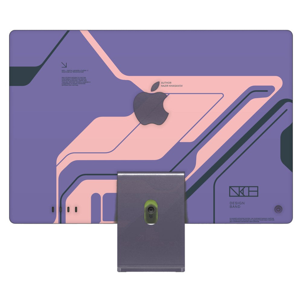 Apple iMac 24 (2021) laptop skin - Purple Cyberpunk