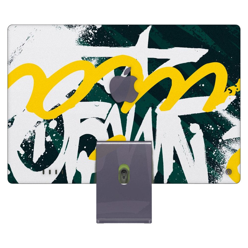 Apple iMac 24 (2021) laptop skin - Yellow Brush Strokes