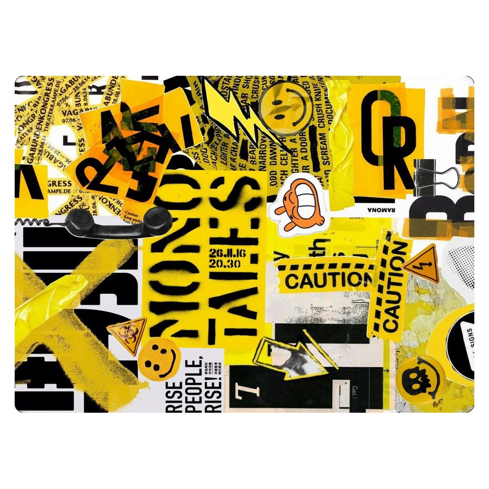 Masstel L133 Pro laptop skin - Yellow Alert