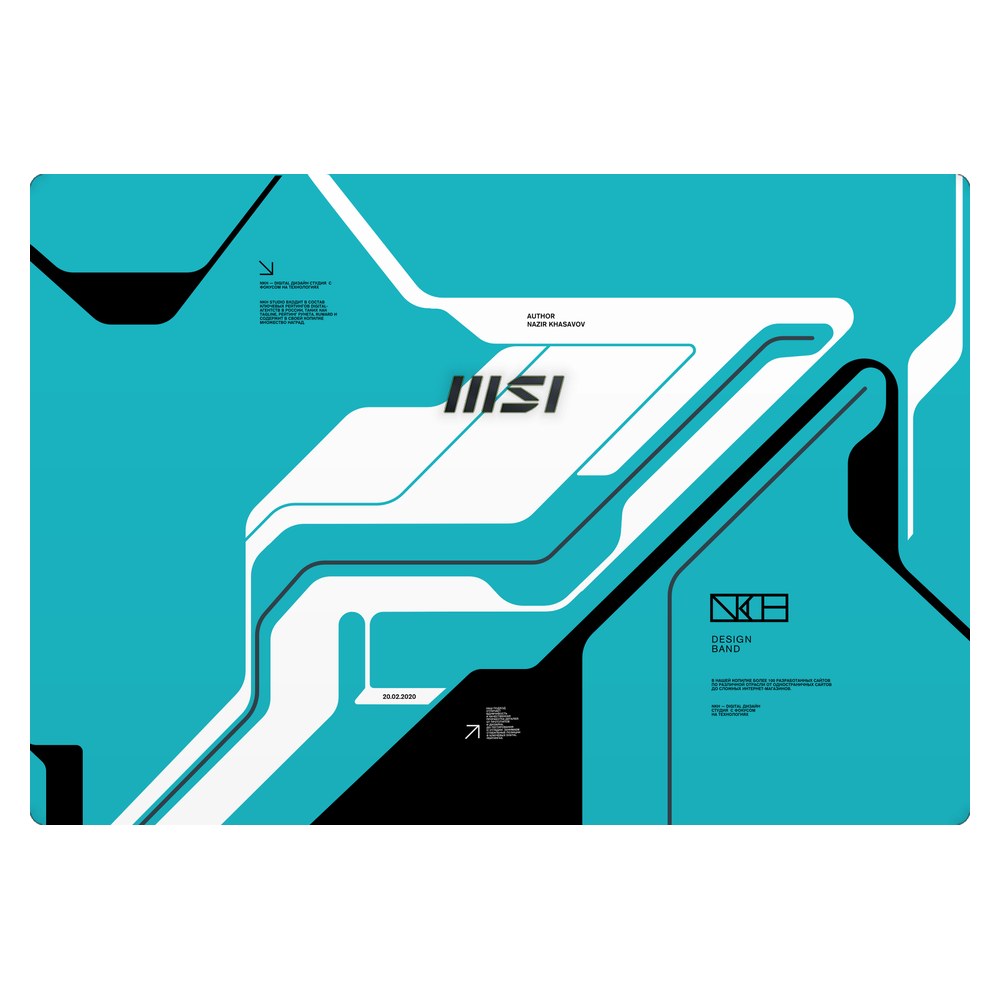 MSI Modern 15 A10M laptop skin - Cyber Blue