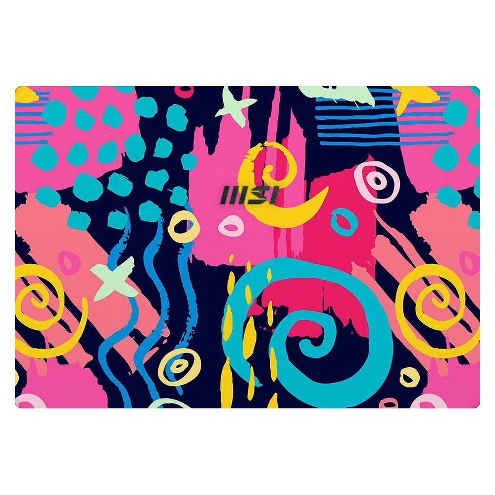 MSI Modern 14 B11MO-004VN laptop skin - Geometric Neon Graphic
