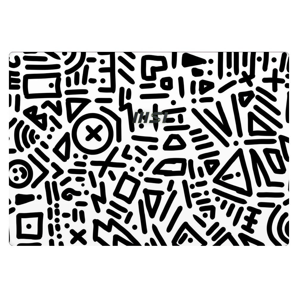 MSI Modern 14 B10MW laptop skin - Playful Doodle Elements