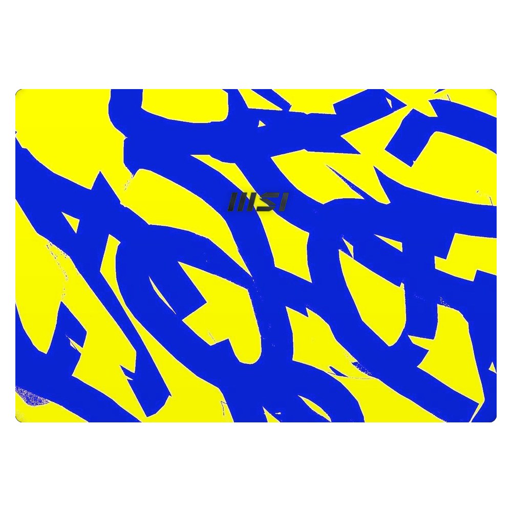 MSI Modern 14 - C13M laptop skin - Yellow Abstract Flow