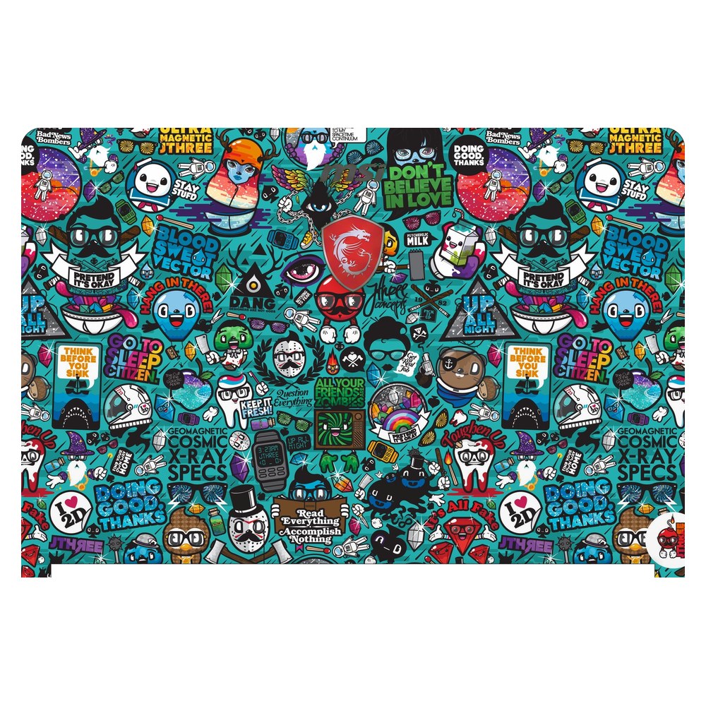 MSI GS73VR 7RG Stealth Pro laptop skin - Blue Sketch
