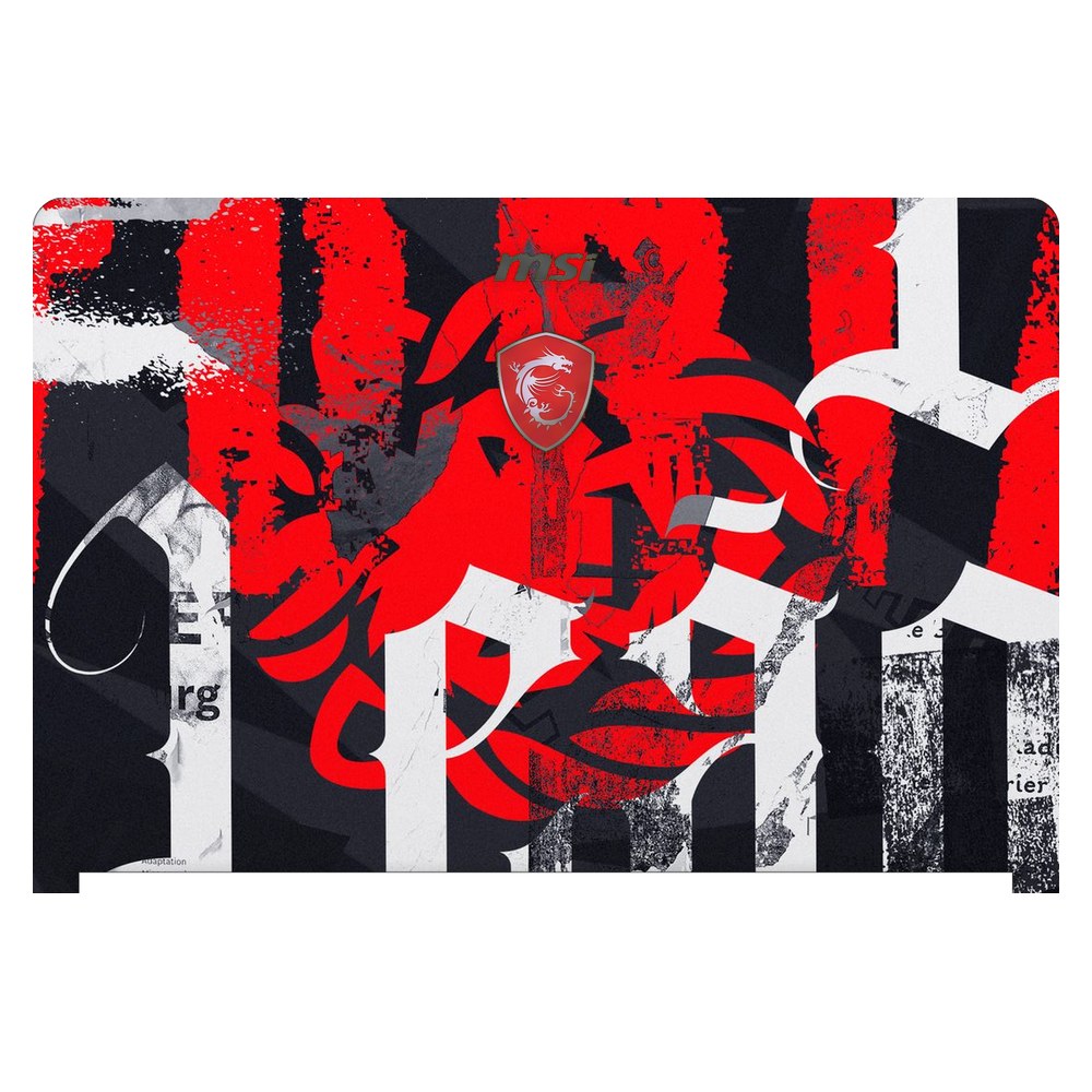 MSI Stealth 8RF GS73 laptop skin - Distressed Red Art