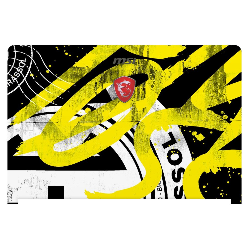 MSI GS63VR Stealth Pro laptop skin - Distressed Yellow Textures