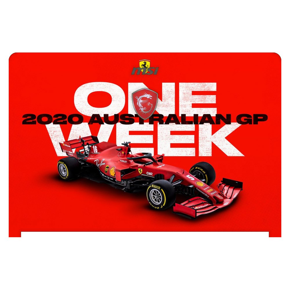 MSI Stealth 8RF GS73 laptop skin - Melbourne GP Ferrari Countdown