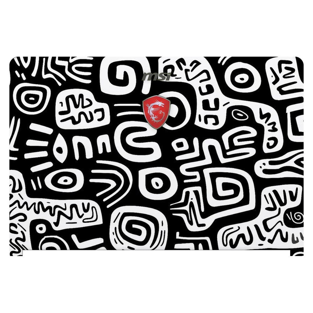 MSI GS63VR Stealth Pro laptop skin - Monochrome Primitive Art