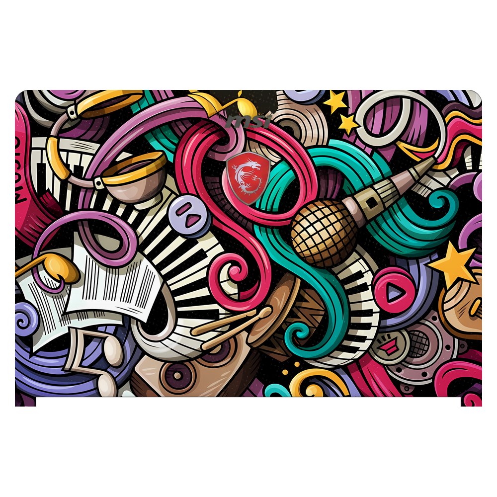 MSI Stealth 8RF GS73 laptop skin - Music Doodle