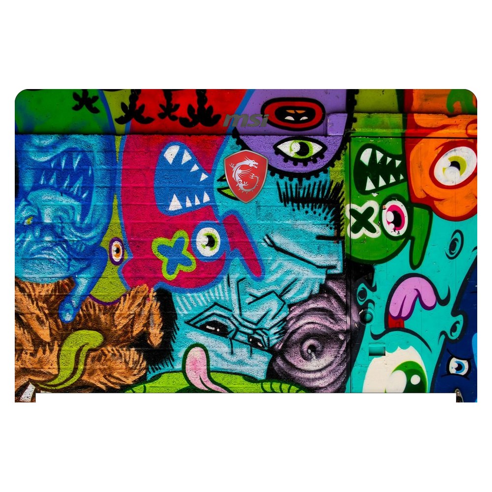 MSI GS73VR 7RG Stealth Pro laptop skin - Neon Doodles