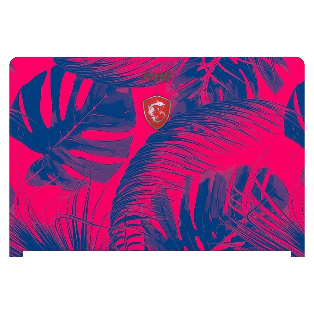 MSI Stealth 8RF GS73 laptop skin - Vibrant Neon Pink Foliage