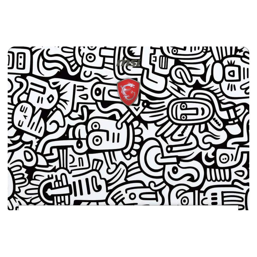MSI GS63VR Stealth Pro laptop skin - Whimsical Black and White
