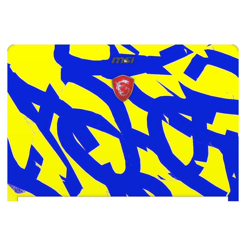 MSI GS63VR Stealth Pro laptop skin - Yellow Abstract Flow