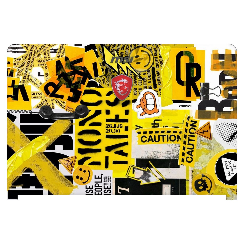 MSI Stealth 8RF GS73 laptop skin - Yellow Alert