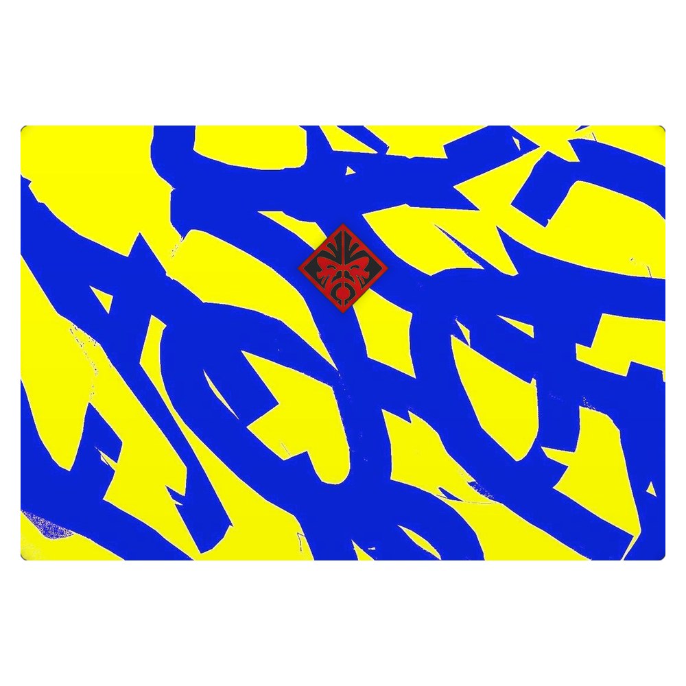 Hp Omen 15-DC laptop skin - Yellow Abstract Flow