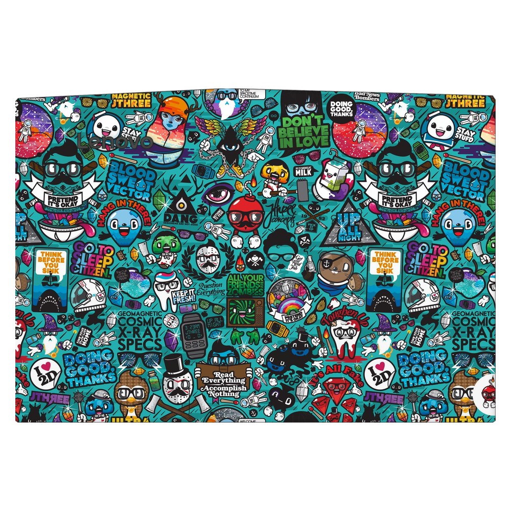 Lenovo R720 laptop skin - Blue Sketch