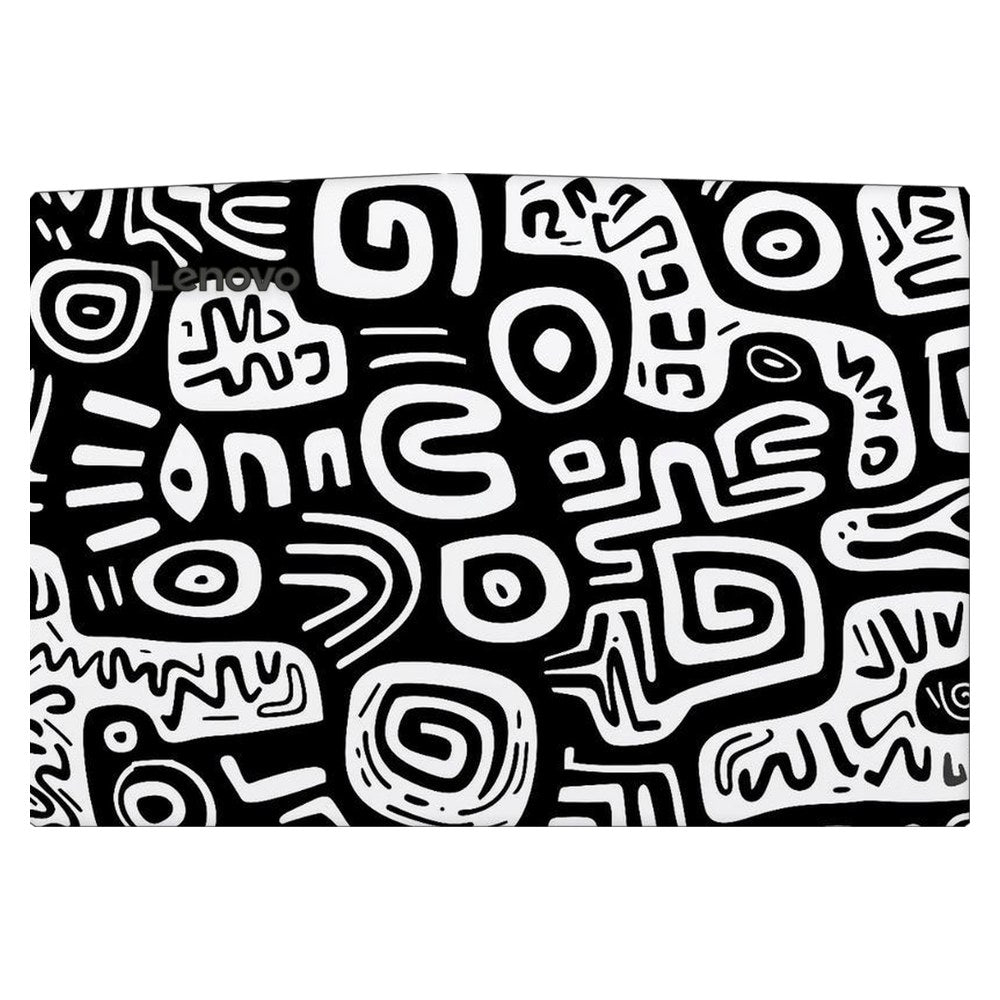 Lenovo R720 laptop skin - Monochrome Primitive Art