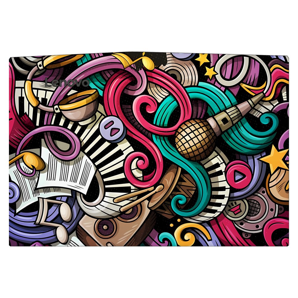 Lenovo R720 laptop skin - Music Doodle