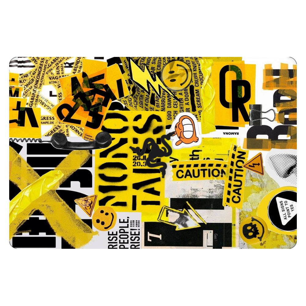 Razer Blade Stealth 13 RZ09-03100EM1 laptop skin - Yellow Alert