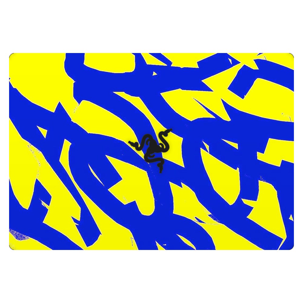 Razer Blade 15 RZ09-02705 laptop skin - Yellow Abstract Flow