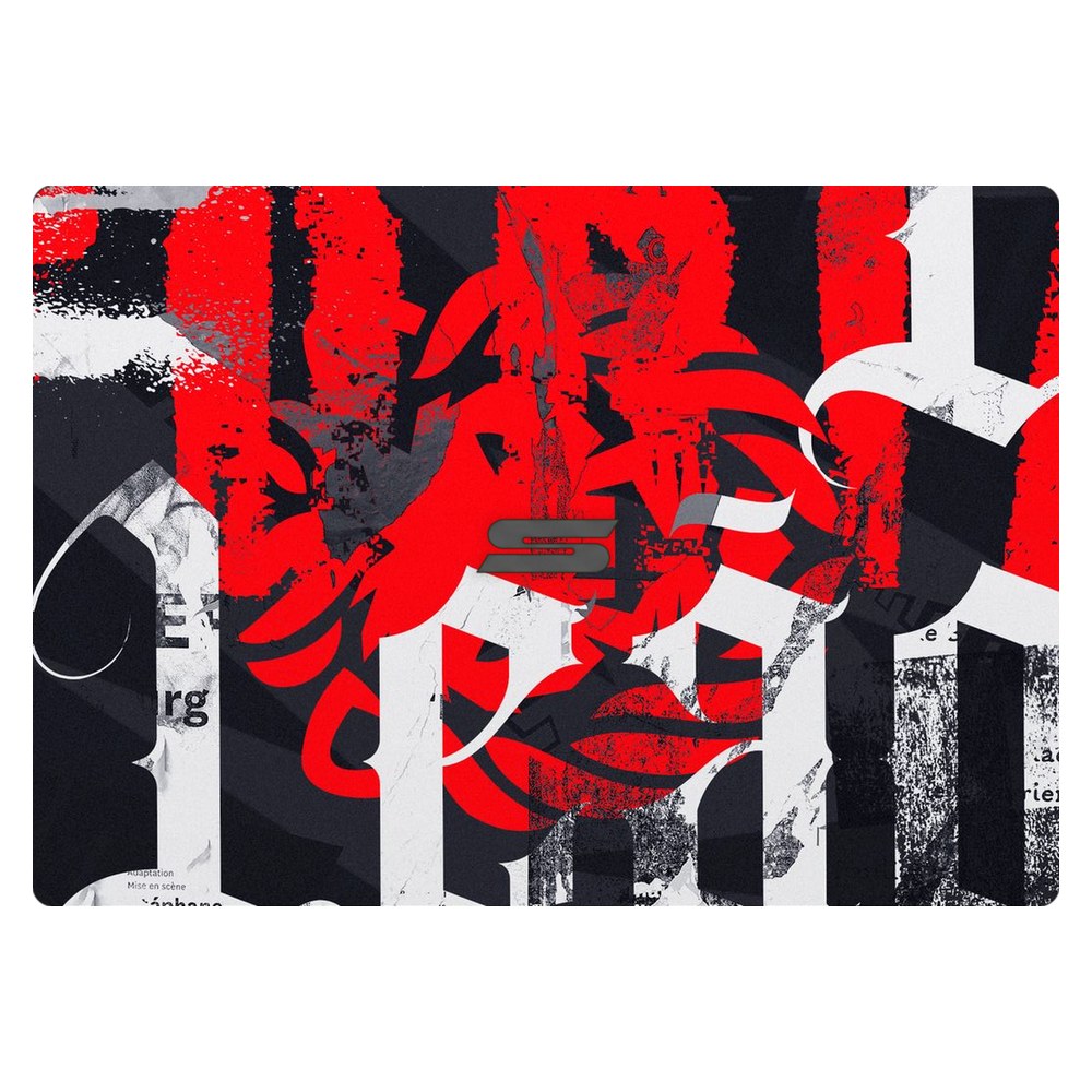 Schenker VIA 14 laptop skin - Distressed Red Art