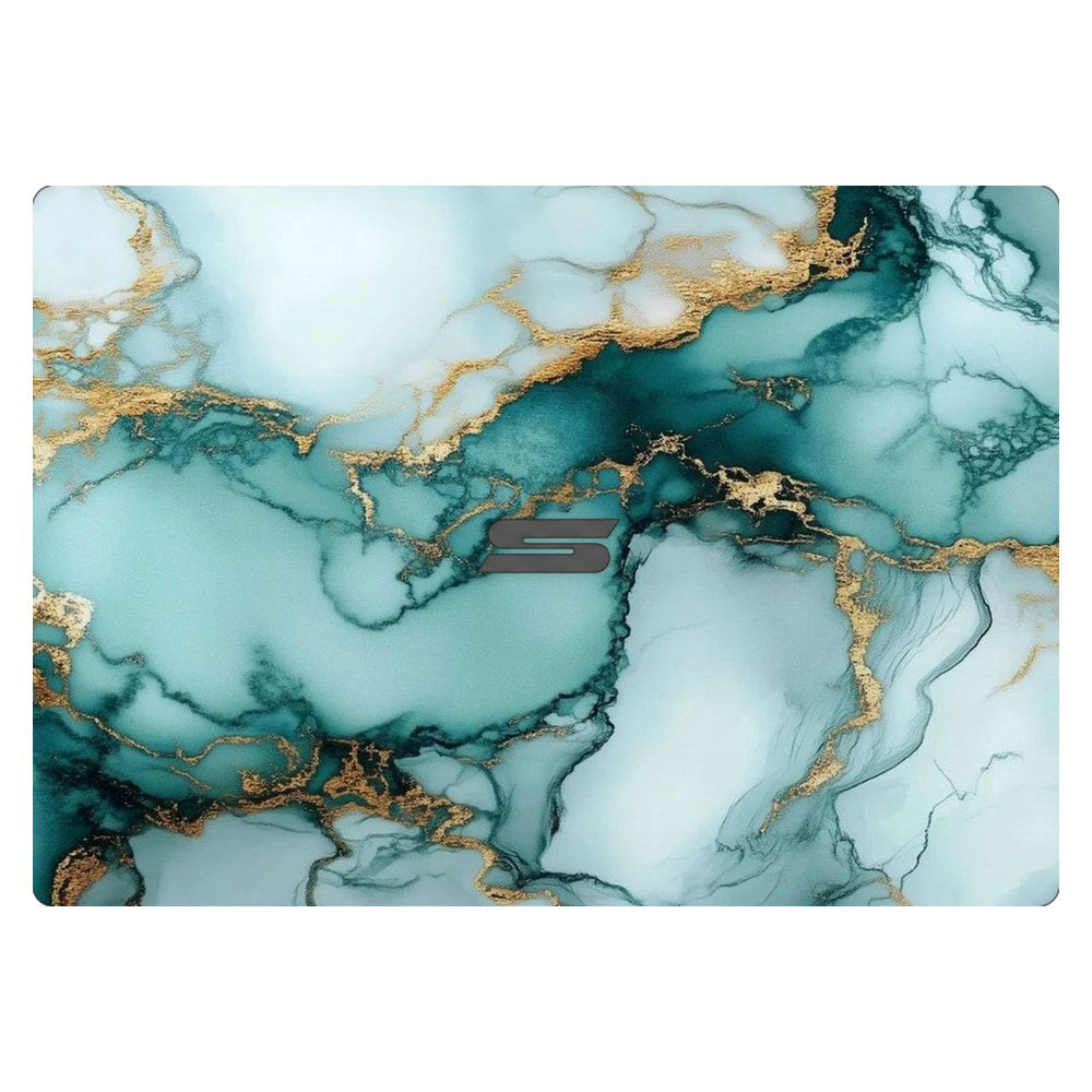 Schenker VIA 14 laptop skin - Emerald Fluid Art