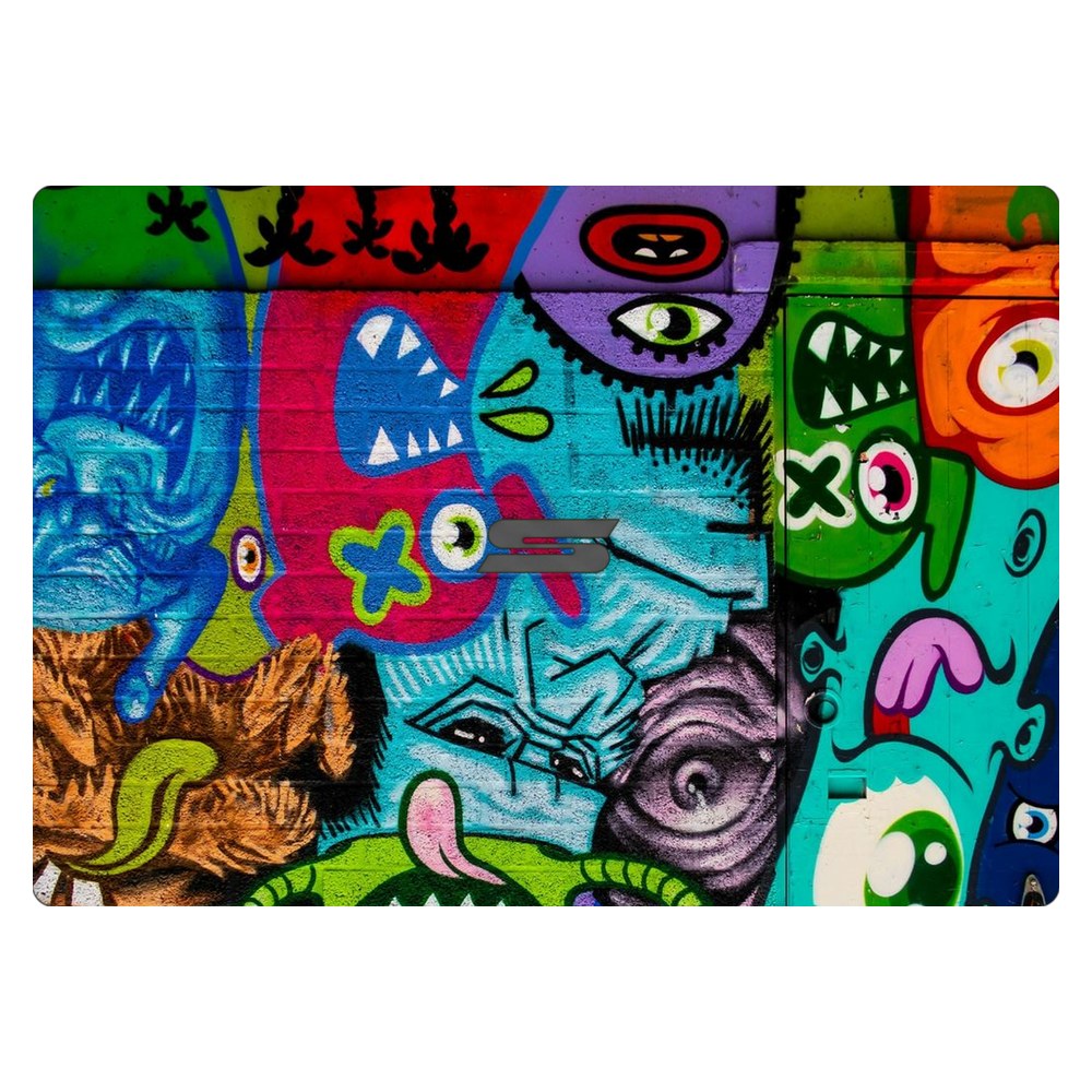 Schenker VIA 14 laptop skin - Neon Doodles
