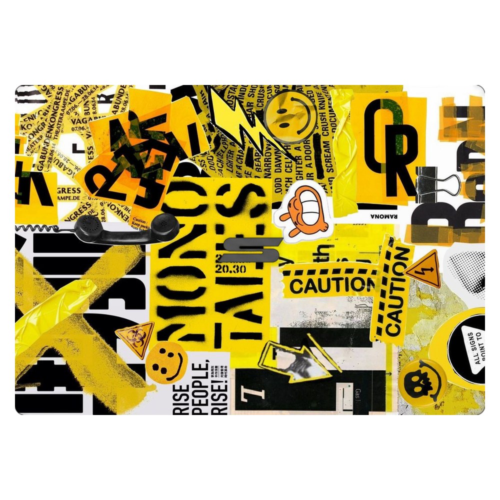 Schenker VIA 14 laptop skin - Yellow Alert