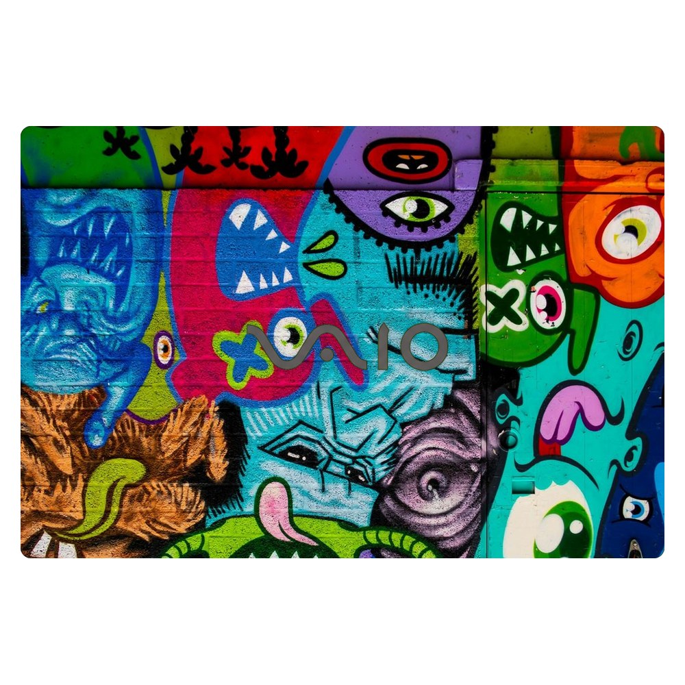 Sony VAIO SVF152 laptop skin - Neon Doodles