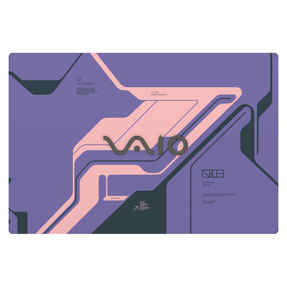 Sony VAIO VJS151 laptop skin - Purple Cyberpunk